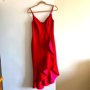 Red cocktail dress